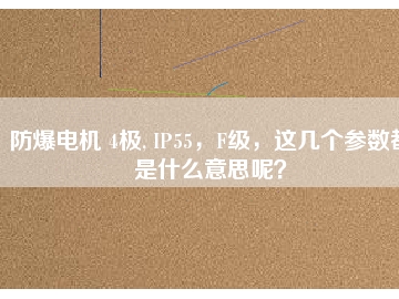 防爆電機 4極, IP55，F級，這幾個參數都是什么意思呢？
