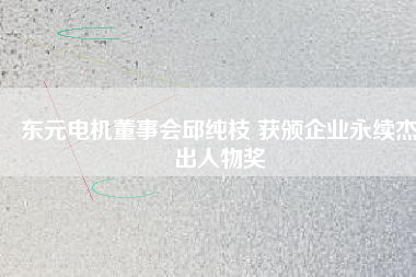 東元電機董事會邱純枝 獲頒企業永續杰出人物獎