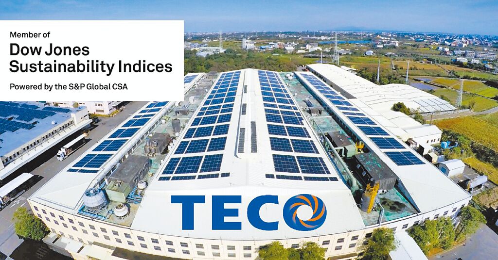 東元電機已連續三年入選DJSI道瓊永續指數新興市場類別,更三度列入國際永續評比機構標準普爾(S&P Global)永續年鑑。圖/東元電機提供